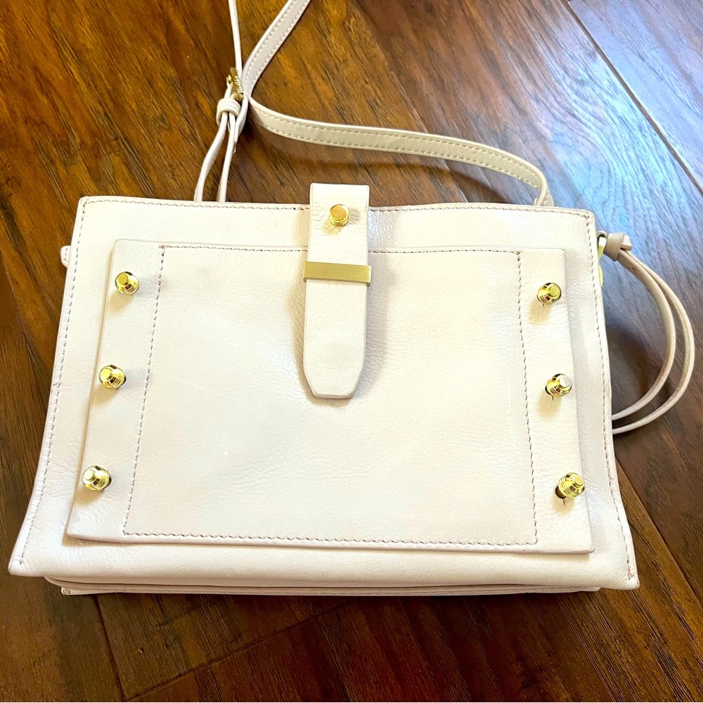 Botkier crossbody leather shoulder bag - pearl white color - new…and never used